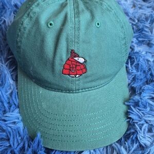 Teal Baseball Cap with Red Bear Embroidery